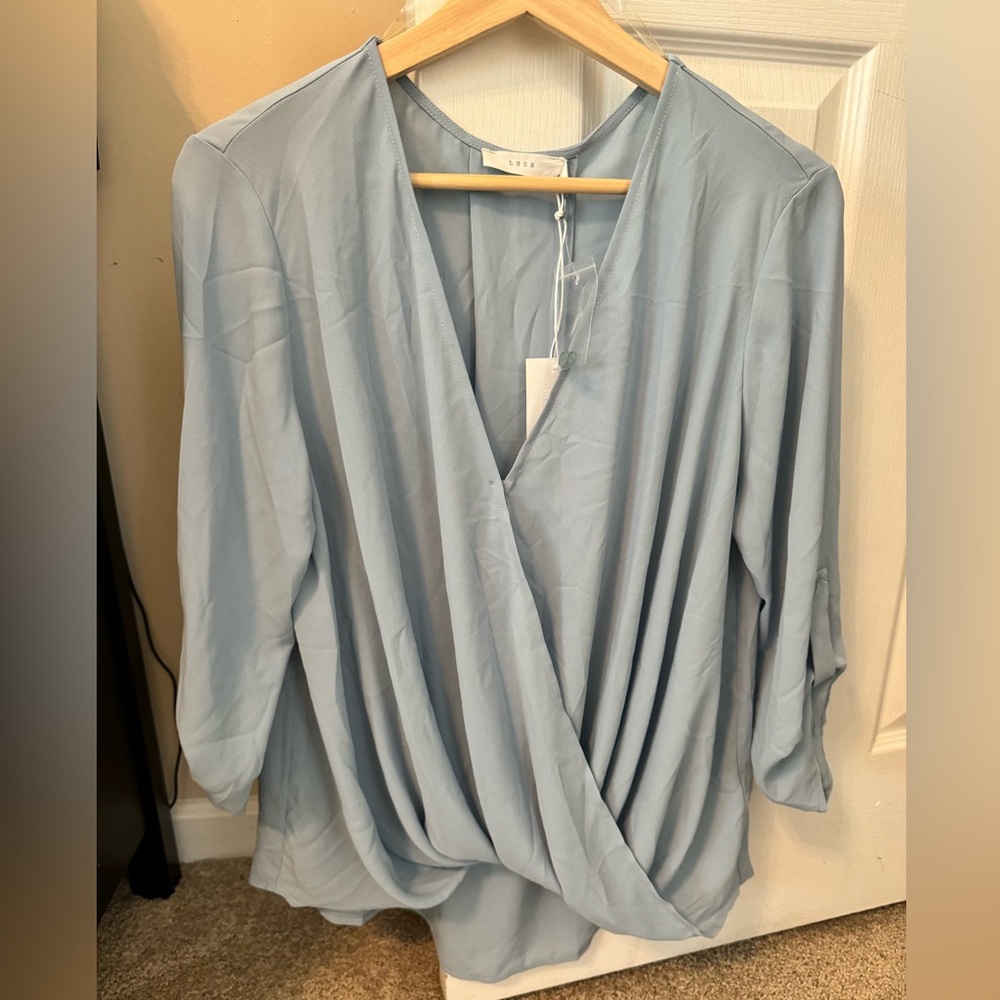 Lush faux wrap high low top